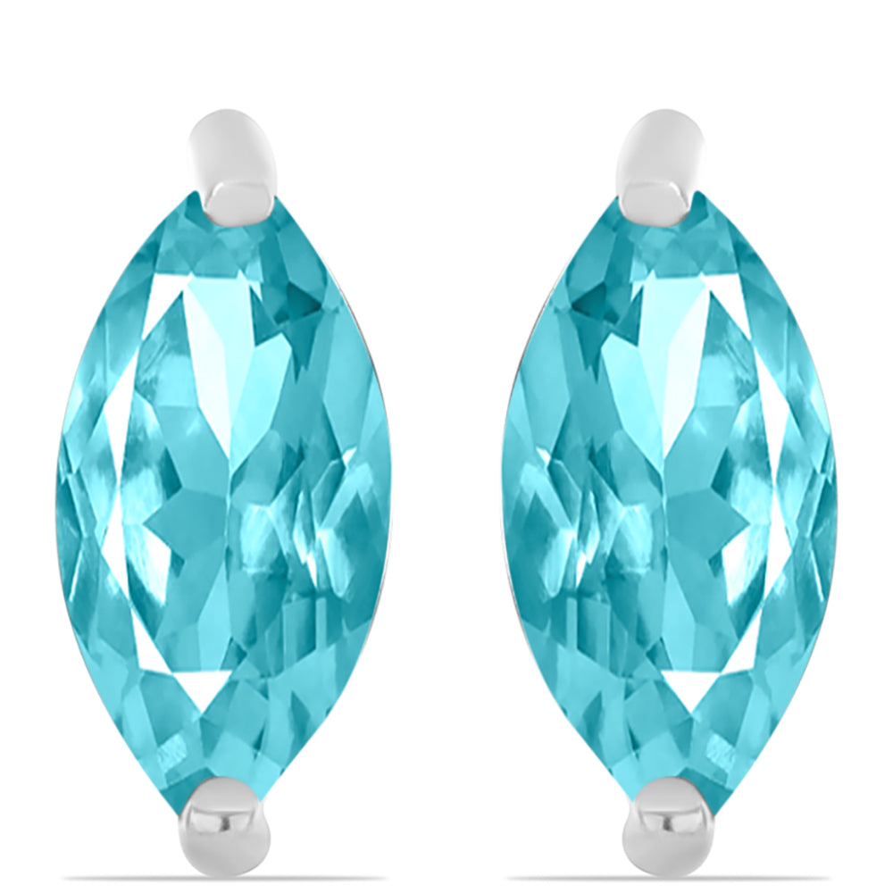 Ezüst Fülbevaló Paraiba Kvarccal 1 