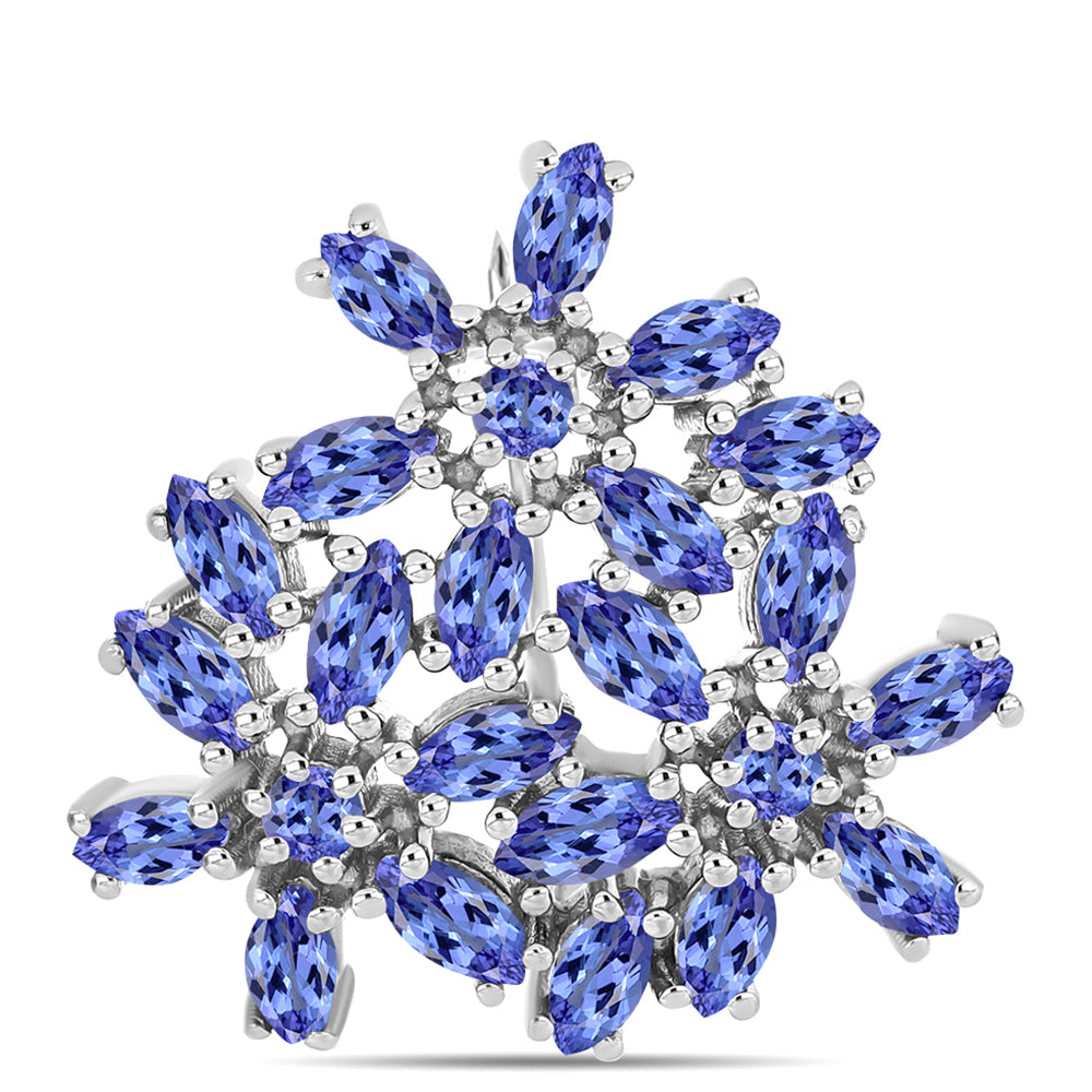 Ezüst Bross "AAA" Osztályú Tanzanittal 1 