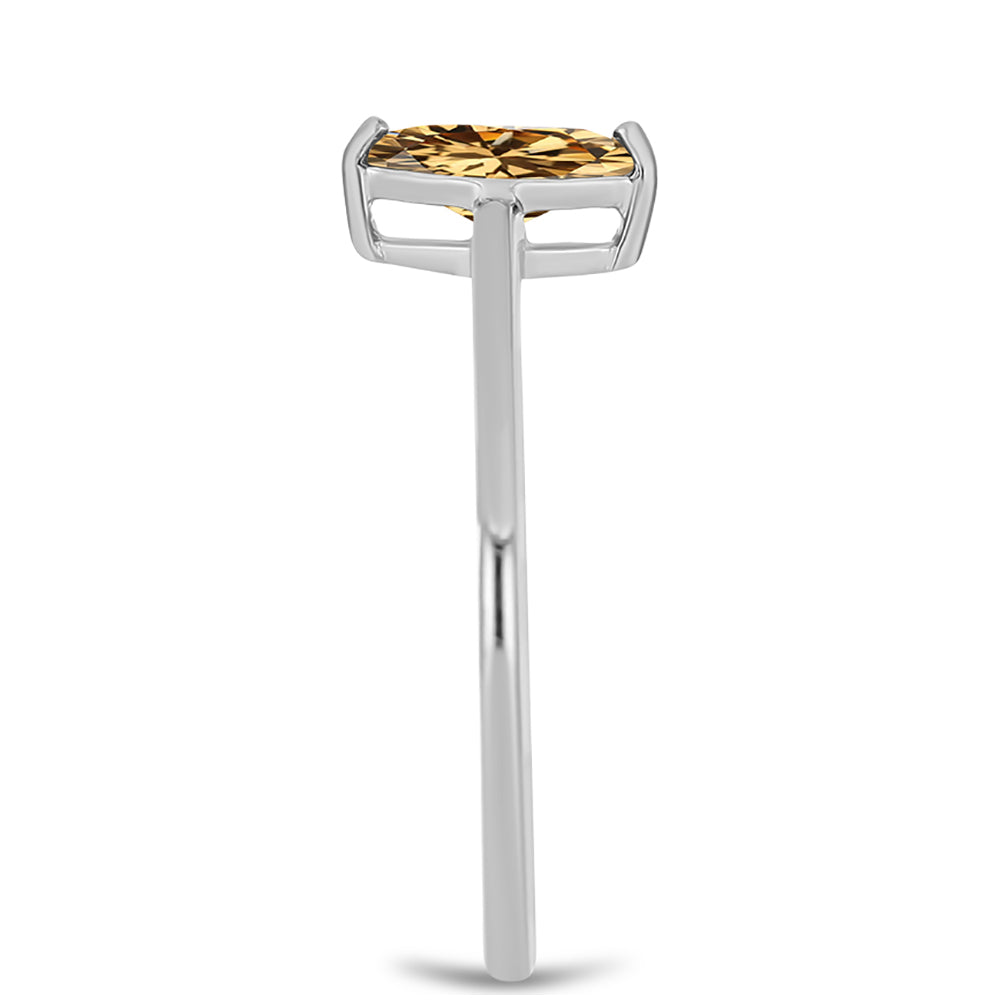 Ezüst Gyűrű Pezsgő Moissanite-tal 4 