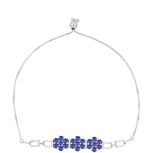 Ezüst Karkötő "AAA" Osztályú Tanzanittal