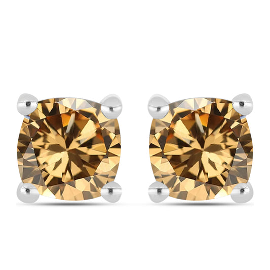 Ezüst Fülbevaló Pezsgő Moissanite-tal