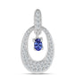 Ezüst Medál "AAA" Osztályú Tanzanittal és Fehér Topázzal