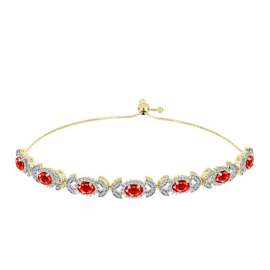 Arannyal Bevont Ezüst Karkötő Etiópiai Vörös Opállal és Fehér Topázzal