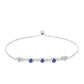 Ezüst Karkötő "AAA" Osztályú Tanzanittal és Fehér Lega Dembi Etiópiai Opállal