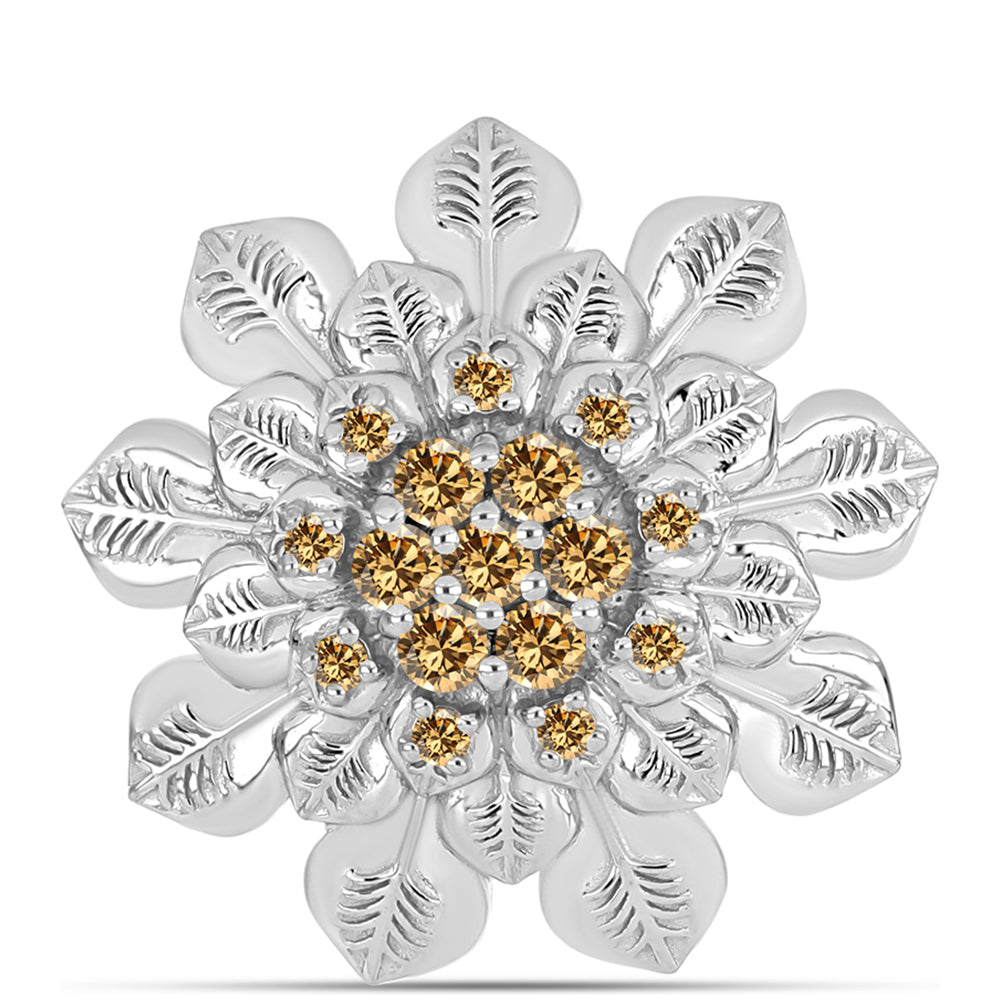 Ezüst Bross Pezsgő Moissanite-tal 1 