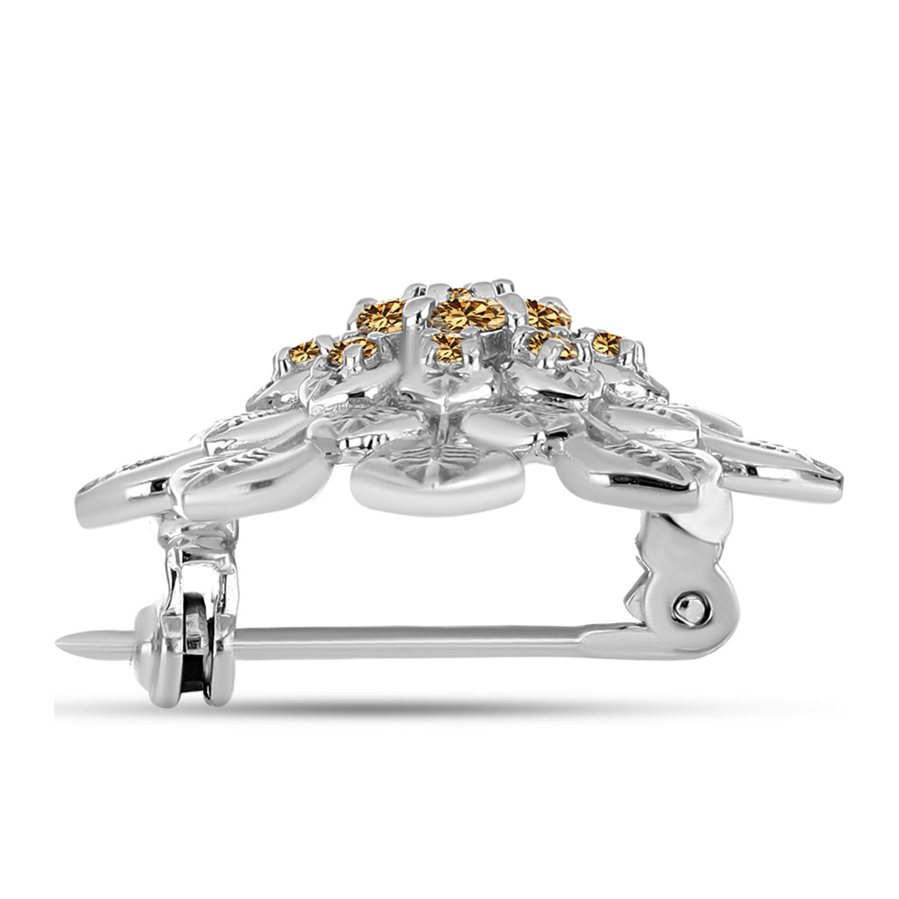 Ezüst Bross Pezsgő Moissanite-tal 2 