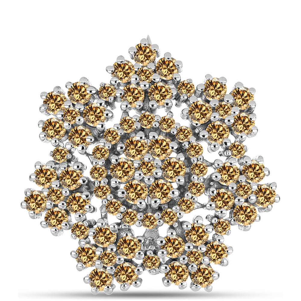 Ezüst Bross Pezsgő Moissanite-tal 1 