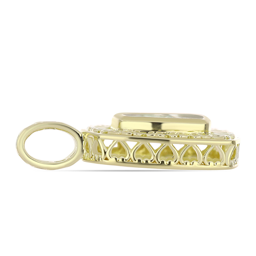 Arannyal Bevont Ezüst Medál Gyöngyházzal 2 