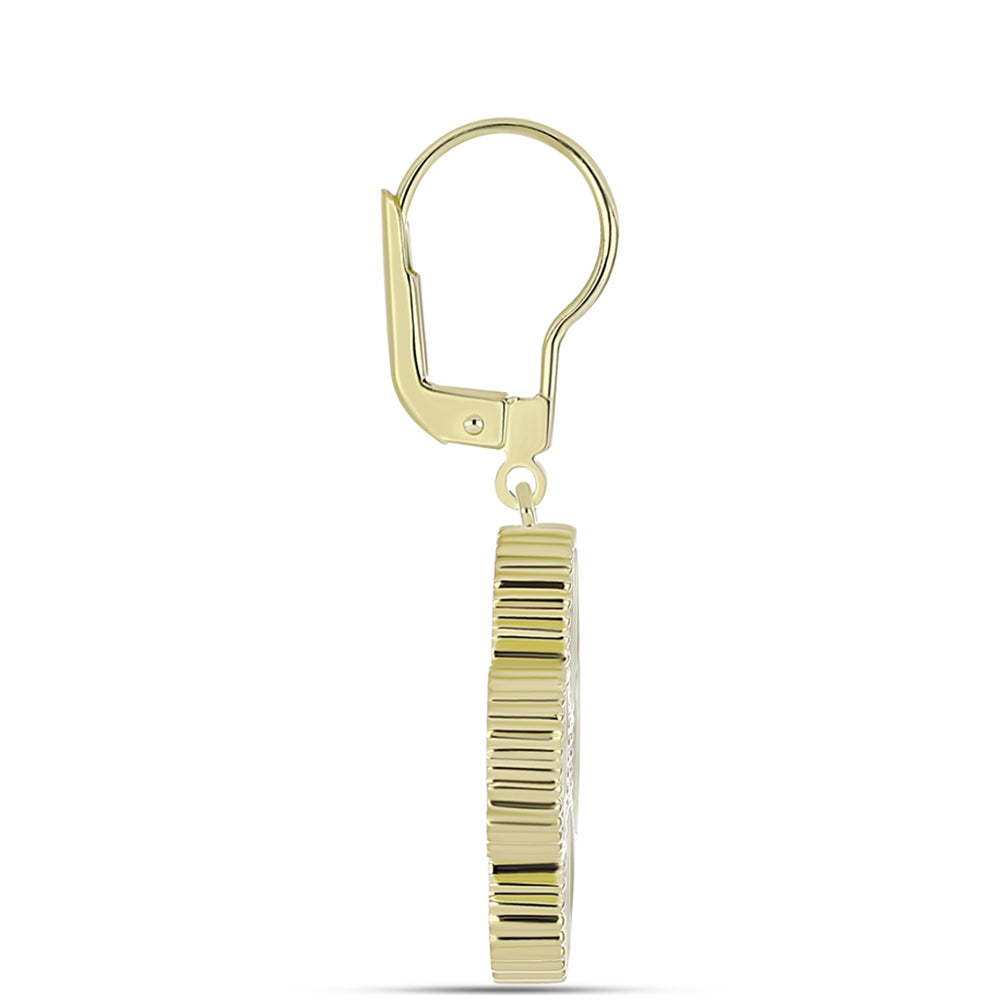 Arannyal Bevont Ezüst Fülbevaló Gyöngyházzal 2 