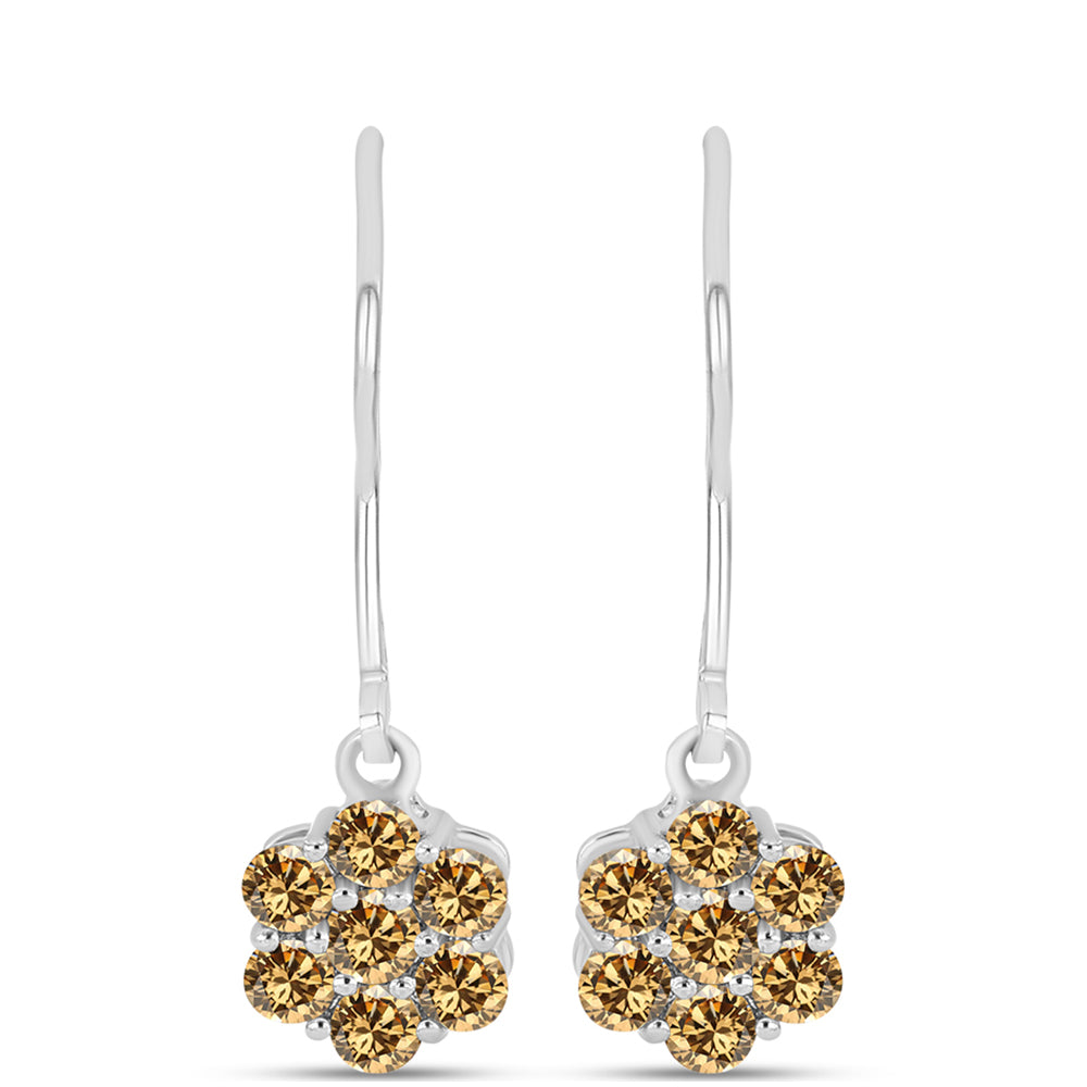 Ezüst Fülbevaló Pezsgő Moissanite-tal 1 