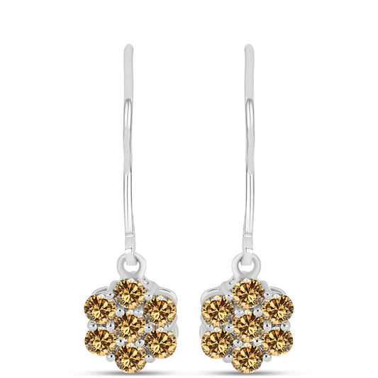 Ezüst Fülbevaló Pezsgő Moissanite-tal