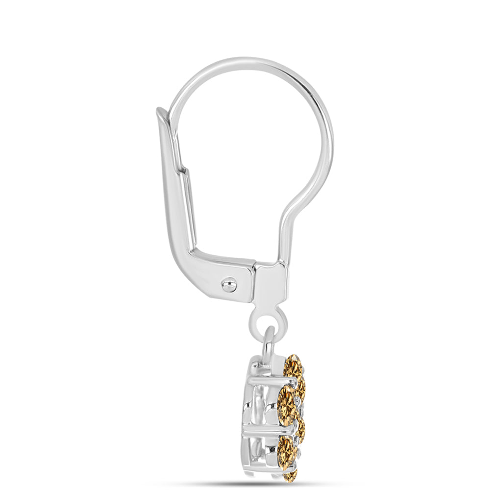 Ezüst Fülbevaló Pezsgő Moissanite-tal 2 