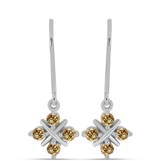 Ezüst Fülbevaló Pezsgő Moissanite-tal