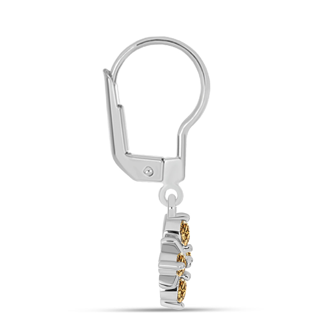 Ezüst Fülbevaló Pezsgő Moissanite-tal