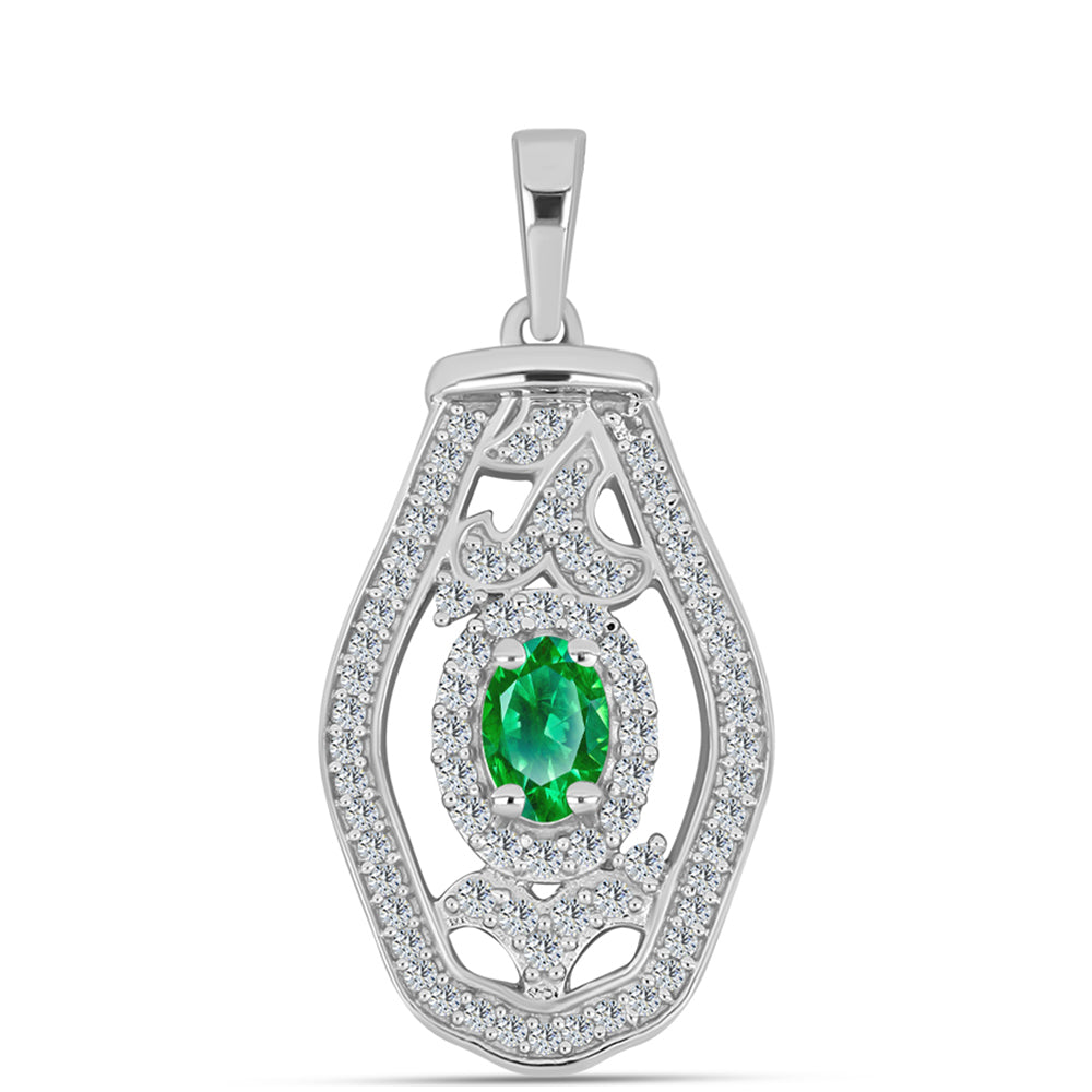 Ezüst Medál Kijani Gránáttal és Fehér Topázzal 1 