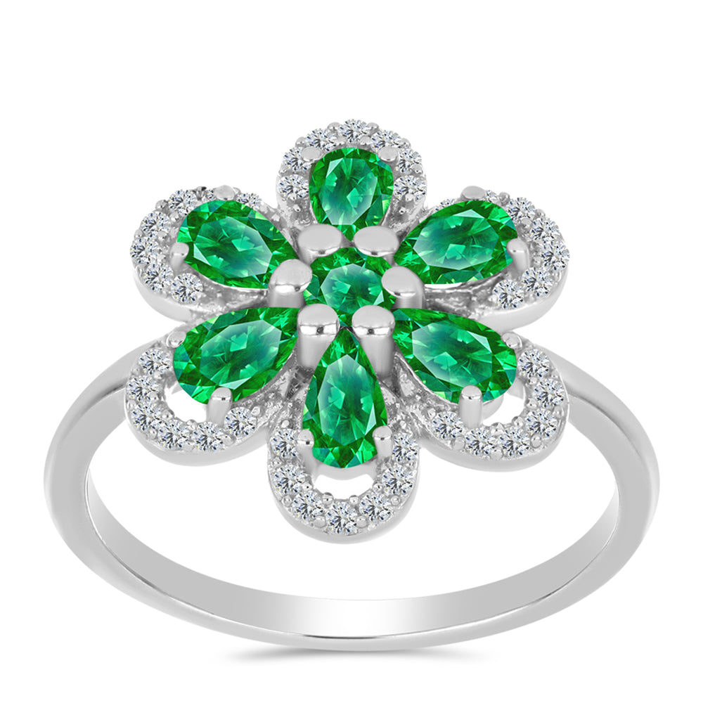 Ezüst Gyűrű Kijani Gránáttal