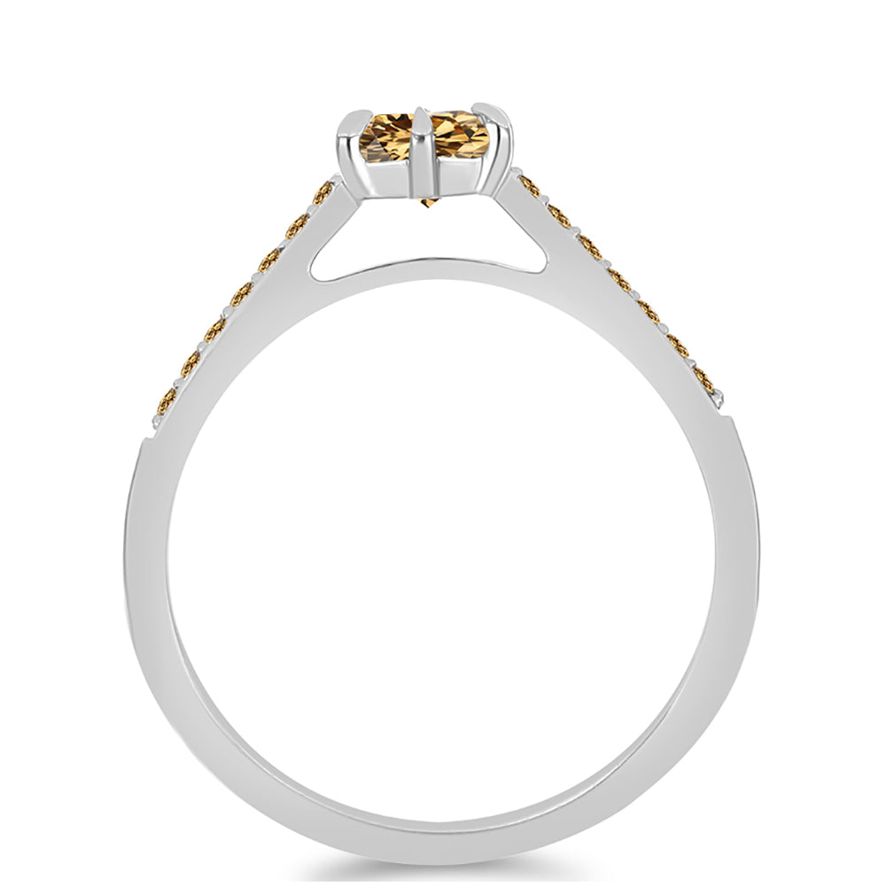 Ezüst Gyűrű Pezsgő Moissanite-tal