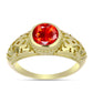 Arannyal Bevont Ezüst Gyűrű Etiópiai Vörös Opállal