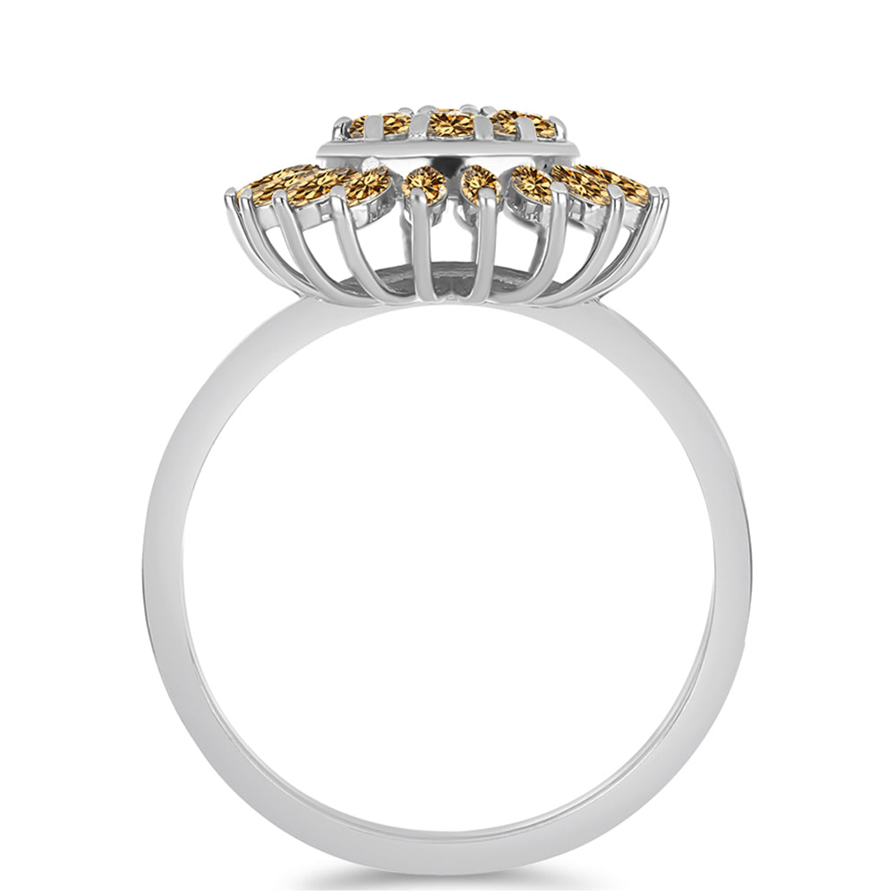 Ezüst Gyűrű Pezsgő Moissanite-tal 2 