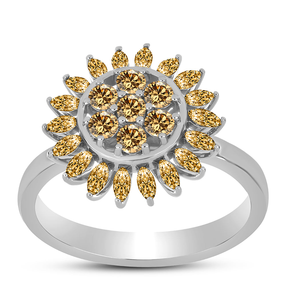 Ezüst Gyűrű Pezsgő Moissanite-tal 3 