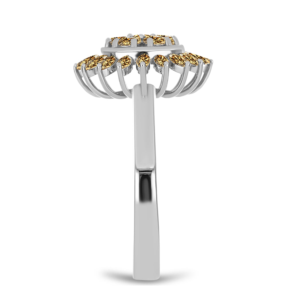 Ezüst Gyűrű Pezsgő Moissanite-tal 4 