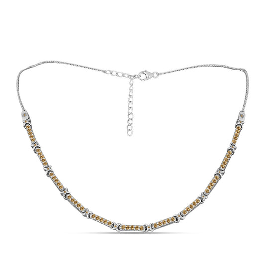 Ezüst Nyaklánc Pezsgő Moissanite-tal