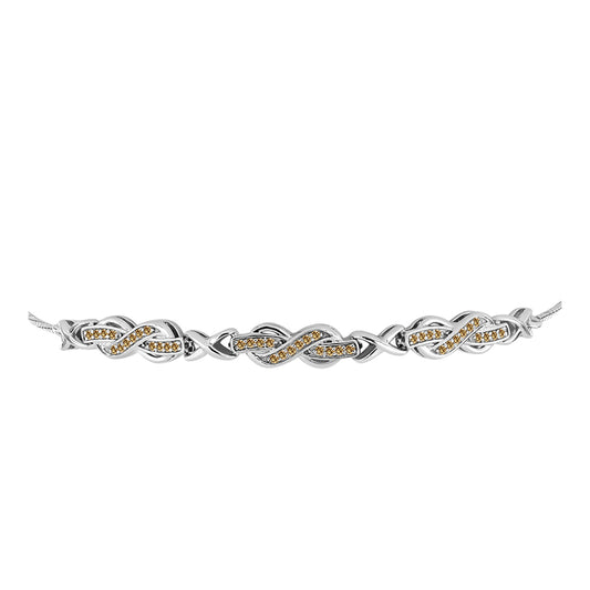 Ezüst Karkötő Pezsgő Moissanite-tal