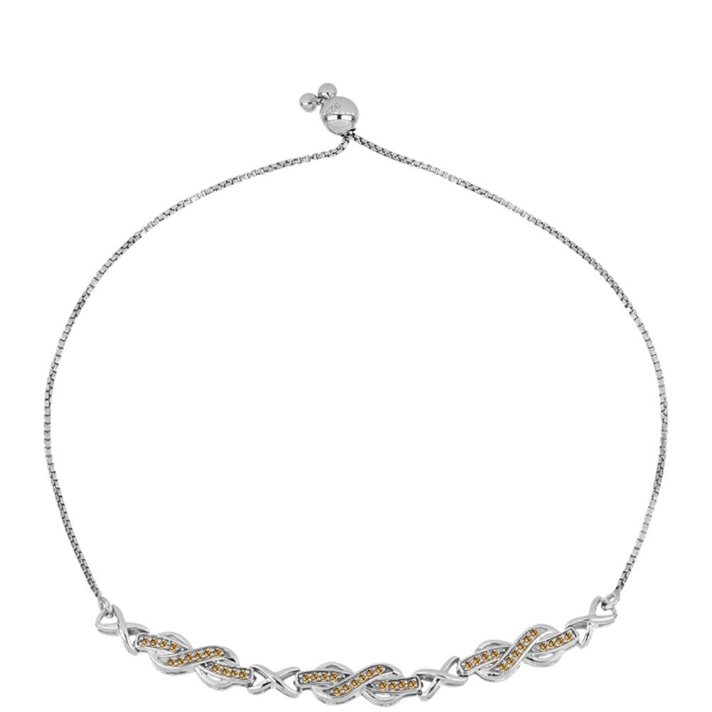 Ezüst Karkötő Pezsgő Moissanite-tal