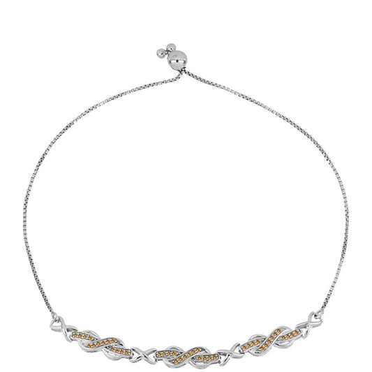 Ezüst Karkötő Pezsgő Moissanite-tal