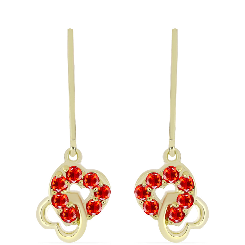 Arannyal Bevont Ezüst Fülbevaló Etiópiai Vörös Opállal 1 