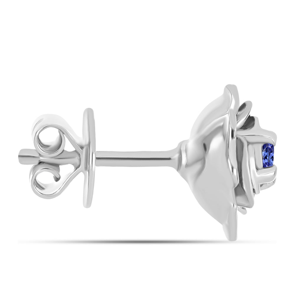 Ezüst Fülbevaló "AAA" Osztályú Tanzanittal 2 