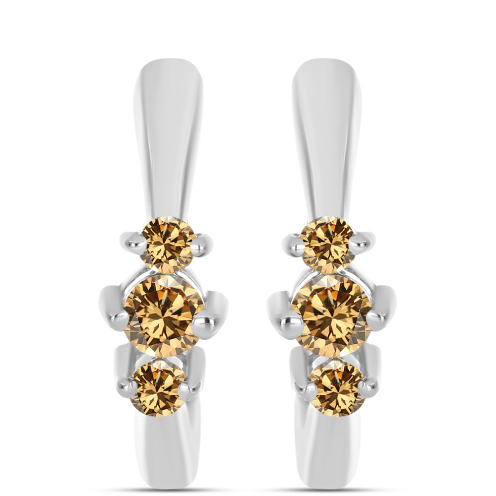 Ezüst Fülbevaló Pezsgő Moissanite-tal 1 
