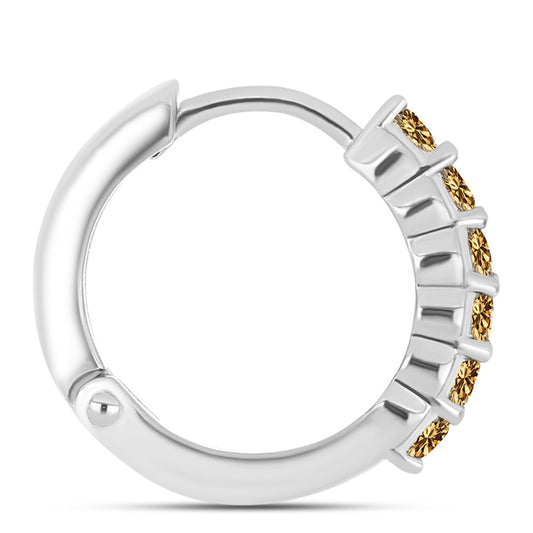 Ezüst Fülbevaló Pezsgő Moissanite-tal