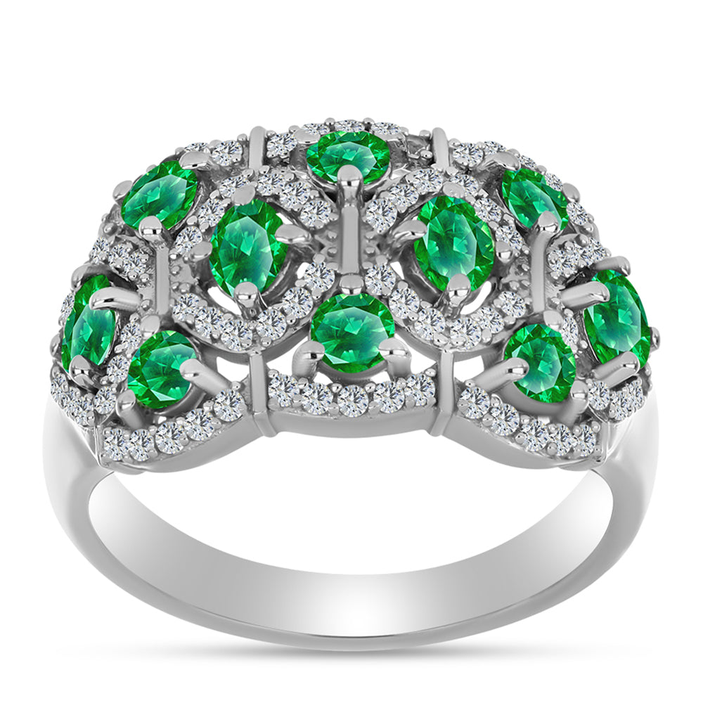 Ezüst Gyűrű Kijani Gránáttal 3 