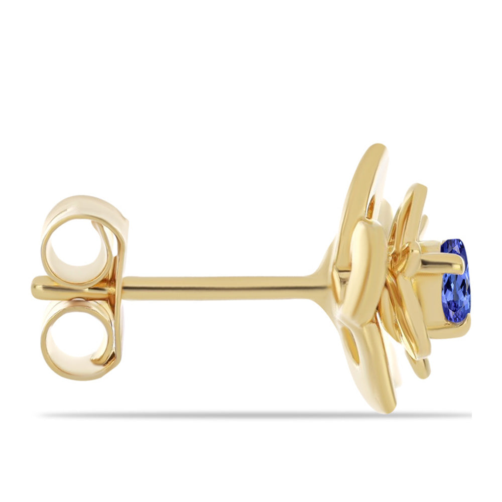 Arannyal Bevont Ezüst Fülbevaló Tanzanittal 2 