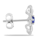Ezüst Fülbevaló Tanzanittal és Fehér Cirkónnal