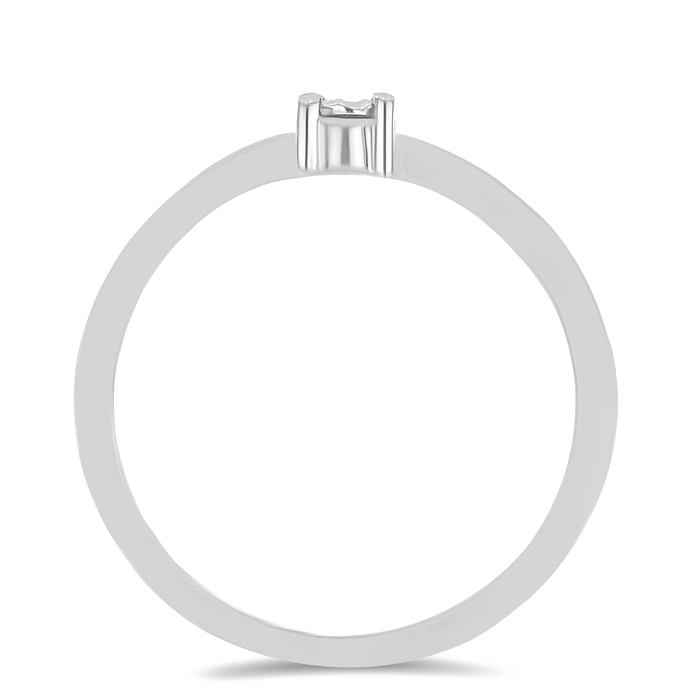 Ezüst Gyűrű Fehér Gyémánttal 2 