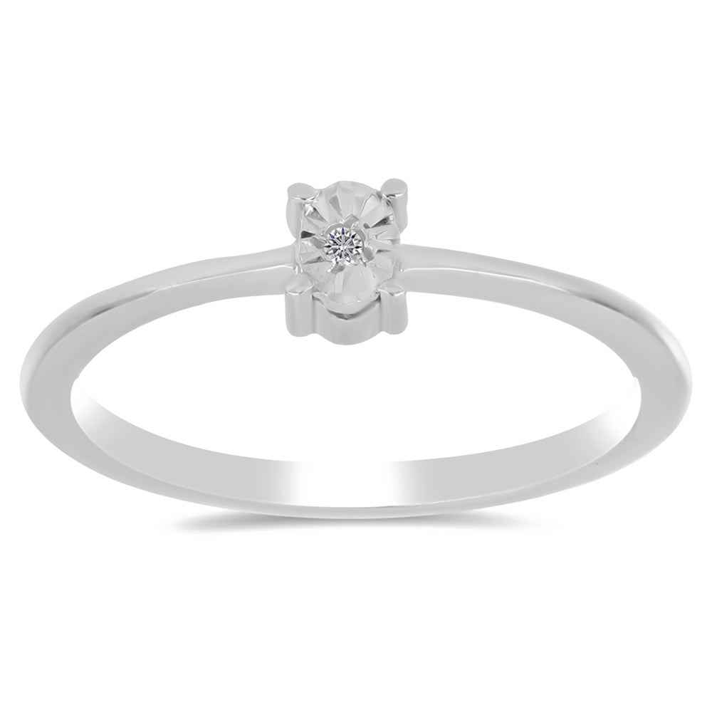 Ezüst Gyűrű Fehér Gyémánttal 3 