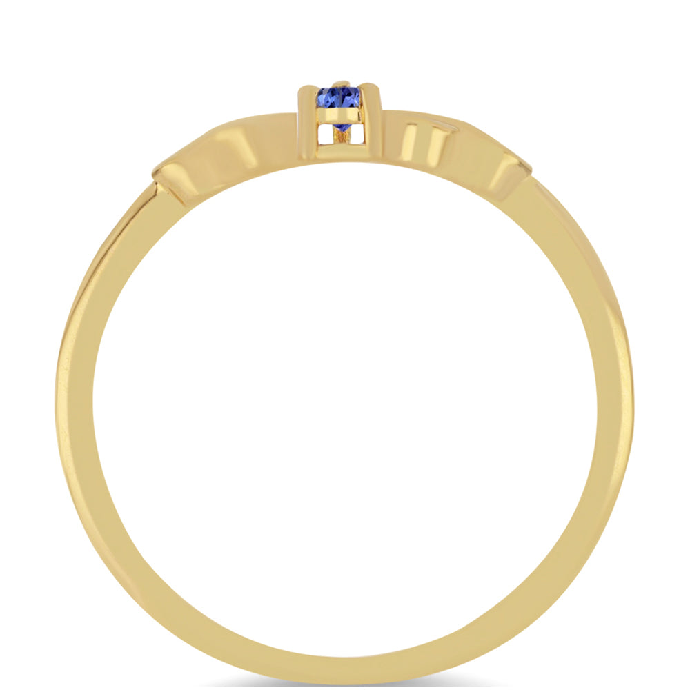 Arannyal Bevont Ezüst Gyűrű Tanzanittal