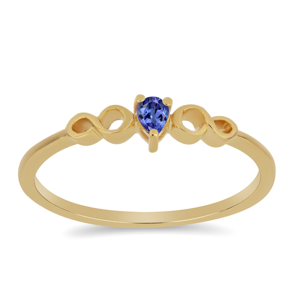 Arannyal Bevont Ezüst Gyűrű Tanzanittal