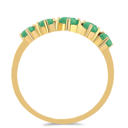 Arannyal Bevont Ezüst Gyűrű Brazil Smaragddal