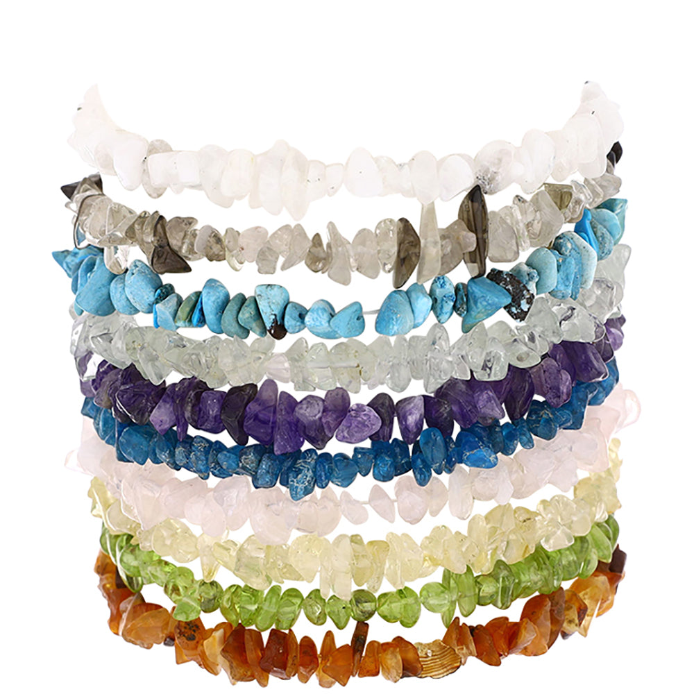 Nugget Szett Marokkói Ametiszttel és Szivárvány Holdkővel ( Karkötő )