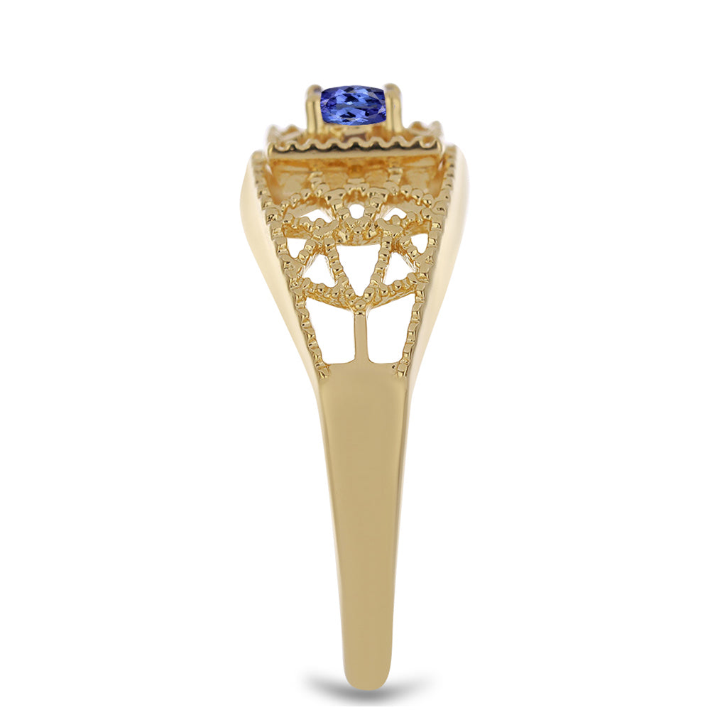 Arannyal Bevont Ezüst Gyűrű Tanzanittal 4 