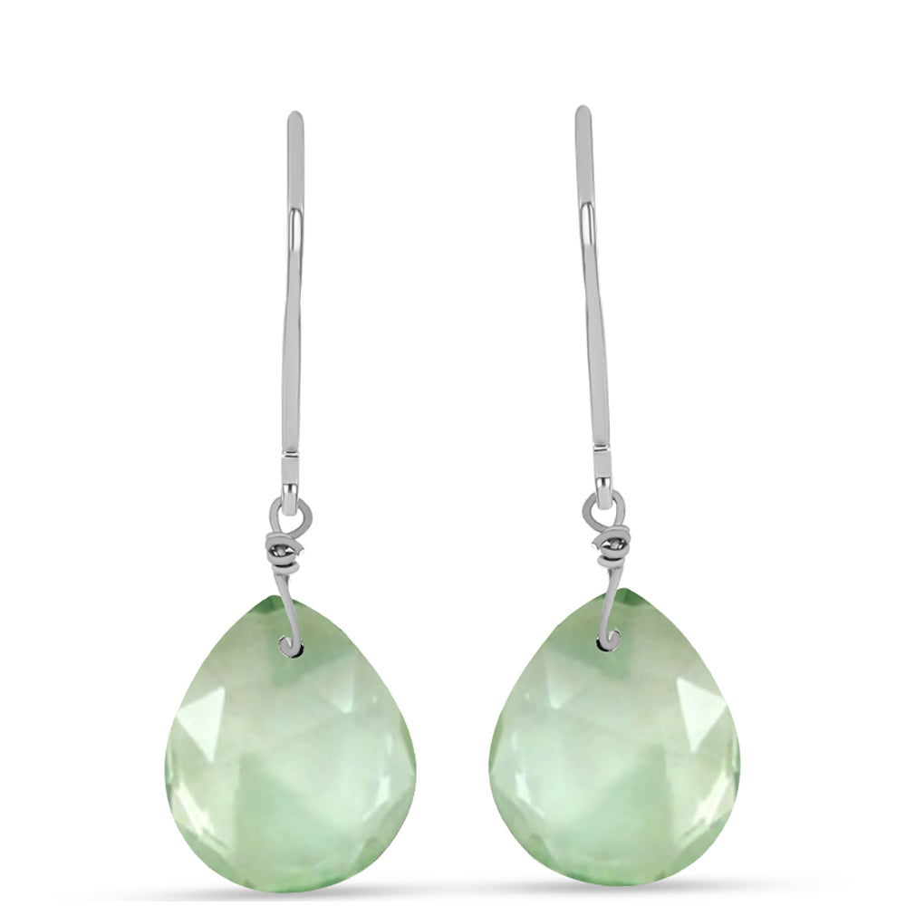 Ezüst Fülbevaló Zöld Ametiszttel 1 