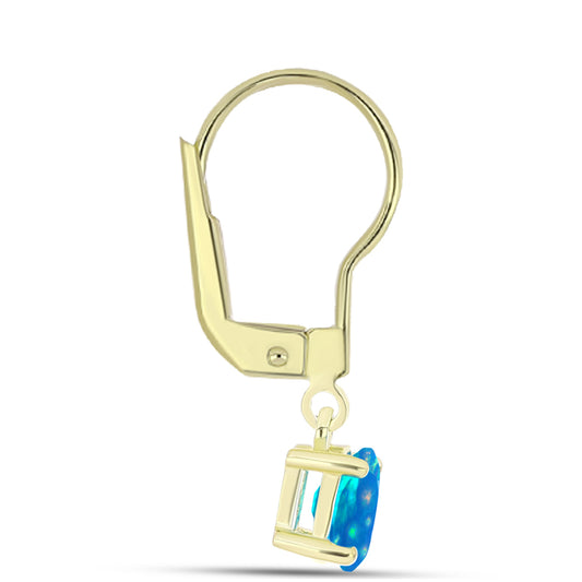 Arannyal Bevont Ezüst Fülbevaló Etiópiai Paradicsomi Opállal