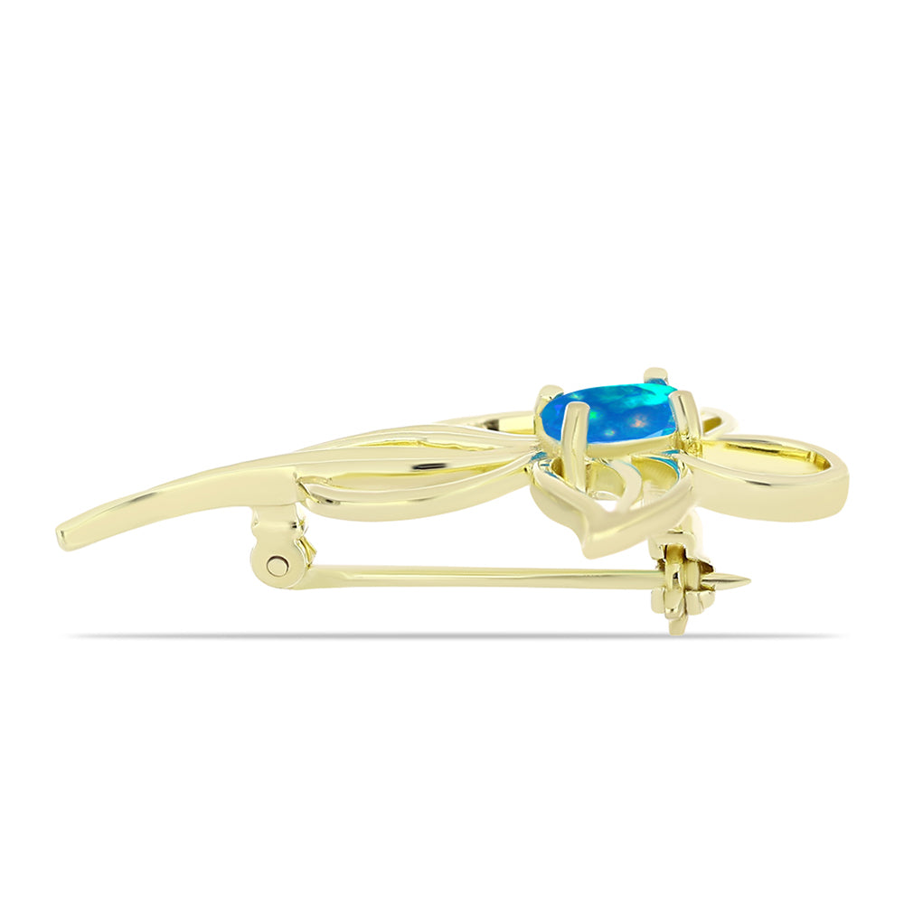 Arannyal Bevont Ezüst Bross Etiópiai Paradicsomi Opállal 2 