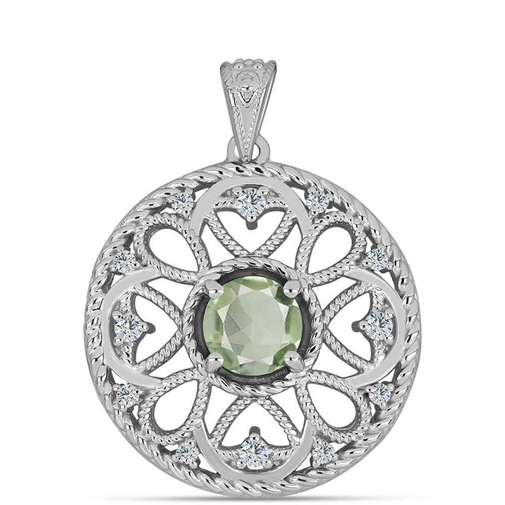 Ezüst Medál Zöld Ametiszttel 1 