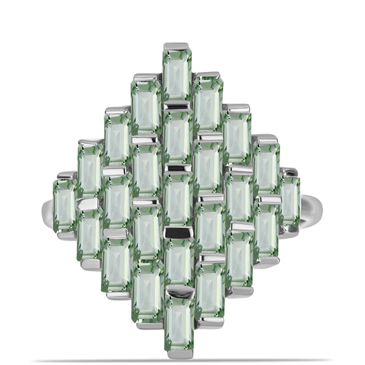 Ezüst Gyűrű Zöld Ametiszttel