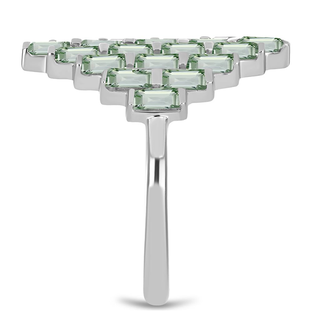 Ezüst Gyűrű Zöld Ametiszttel