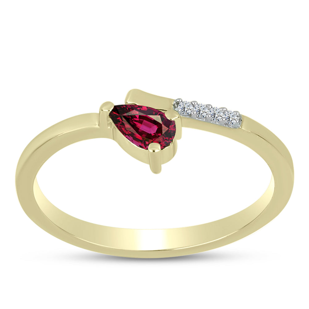 Arannyal Bevont Ezüst Gyűrű Rhodolit Gránáttal és Fehér Topázzal